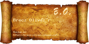 Brecz Olivér névjegykártya